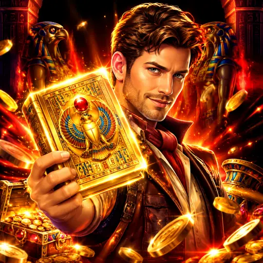 Cartão do slot Book of Dead com tema egípcio