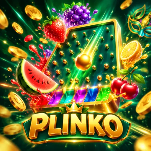 Tabuleiro do Plinko com a bolinha caindo entre os pinos